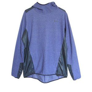 Under Armour Cold Gear Mens Size XL Blue Colorblock Fleece Pullover Sweatshirt